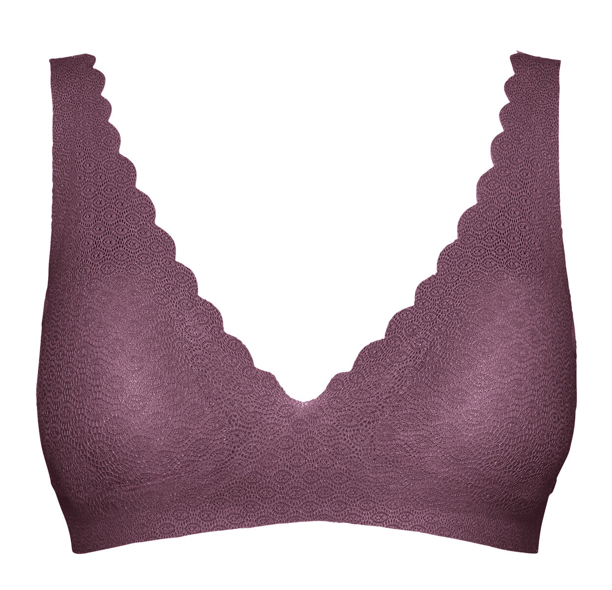ZERO Feel Lace Dames Bralette Aubergine