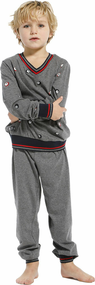 Kids Power Pyjama Grijs/Blauw/Rood