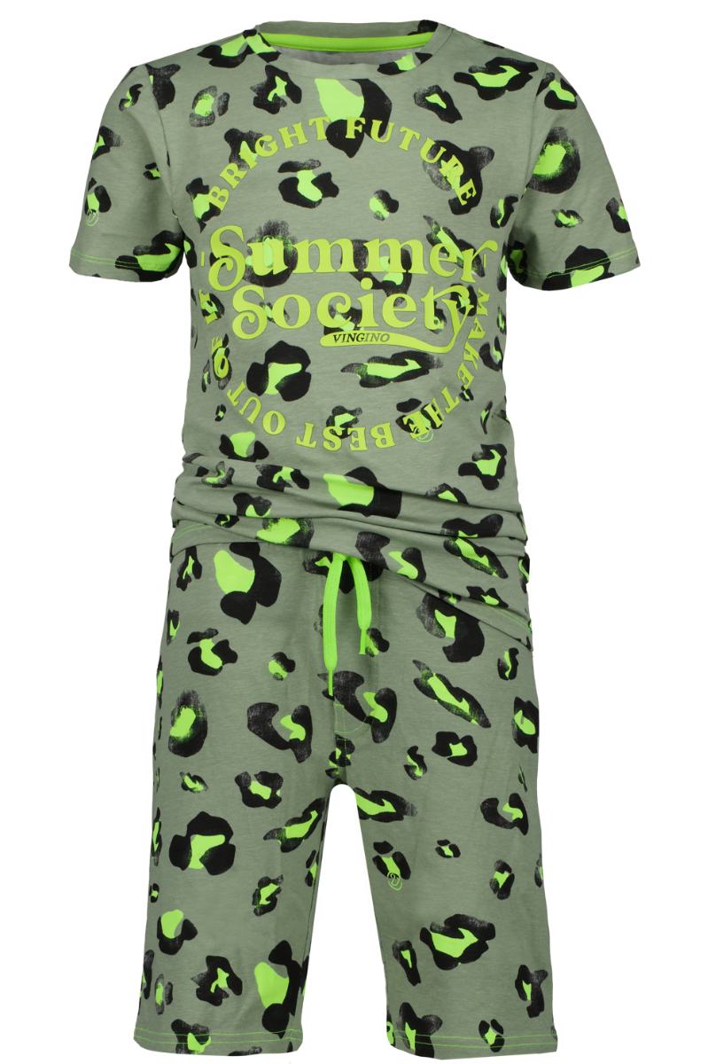 Jongens Pyjama Walden Neon Geel