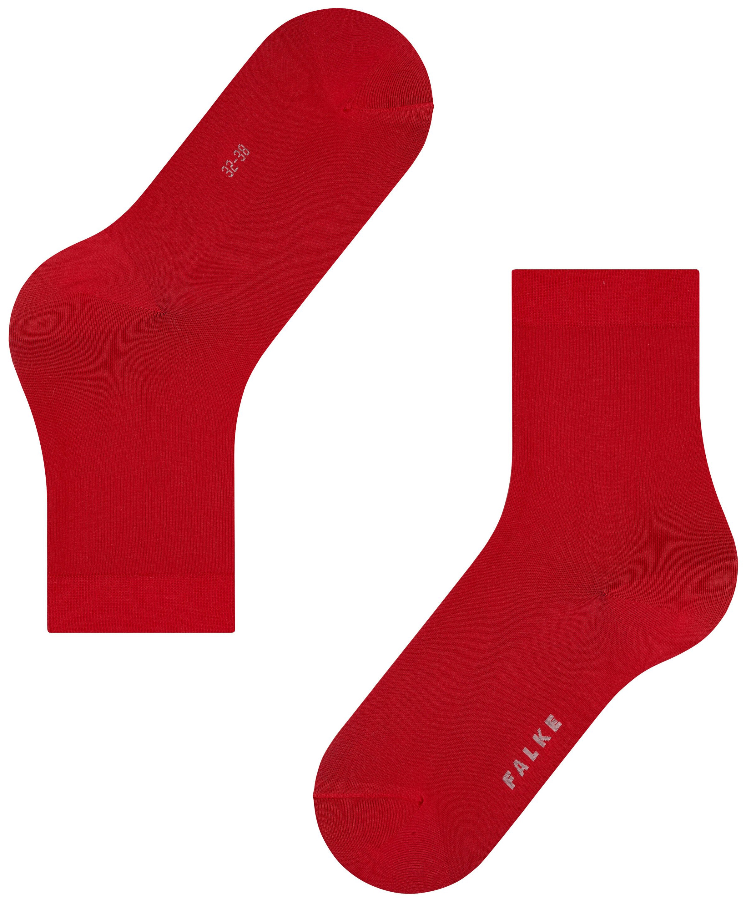 FALKE Dames Cotton Touch Sokken Scarlet