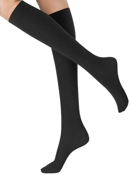 Dames All Colors Cotton - Kniekous Black