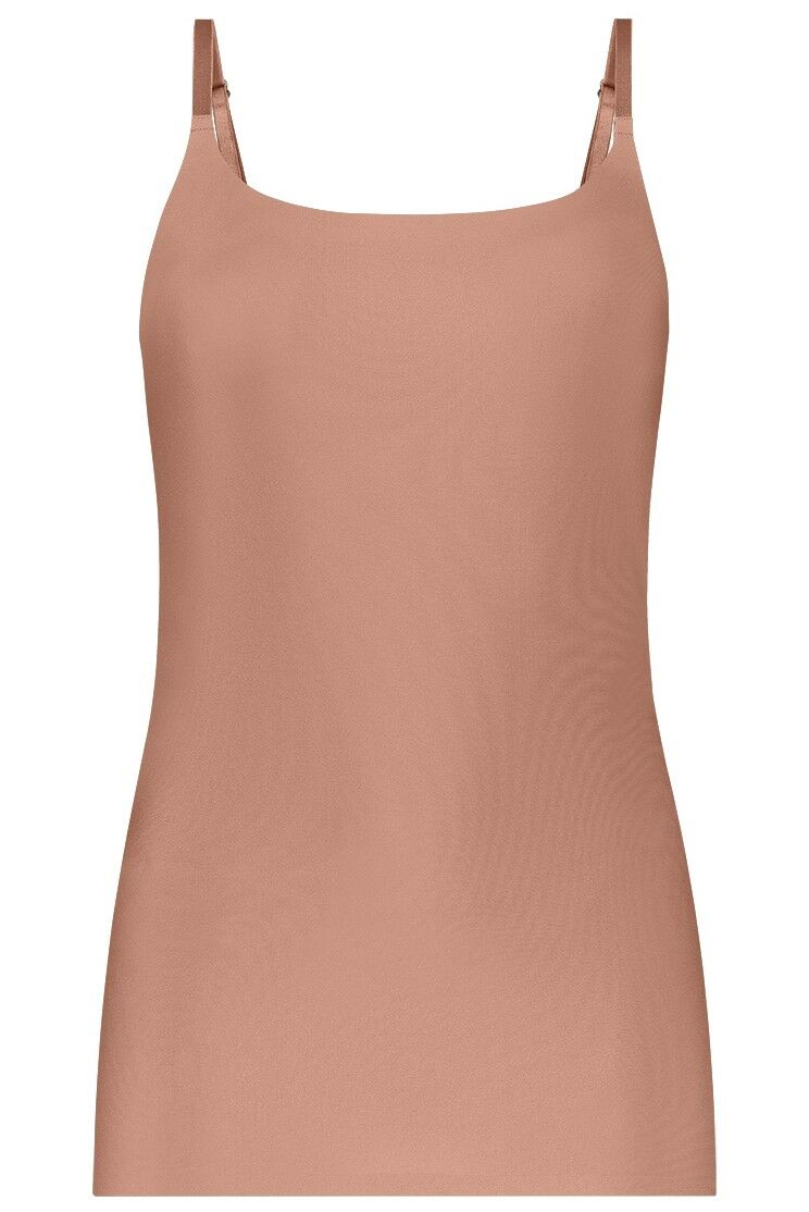 Dames Secrets Spaghetti Top Pink Nut