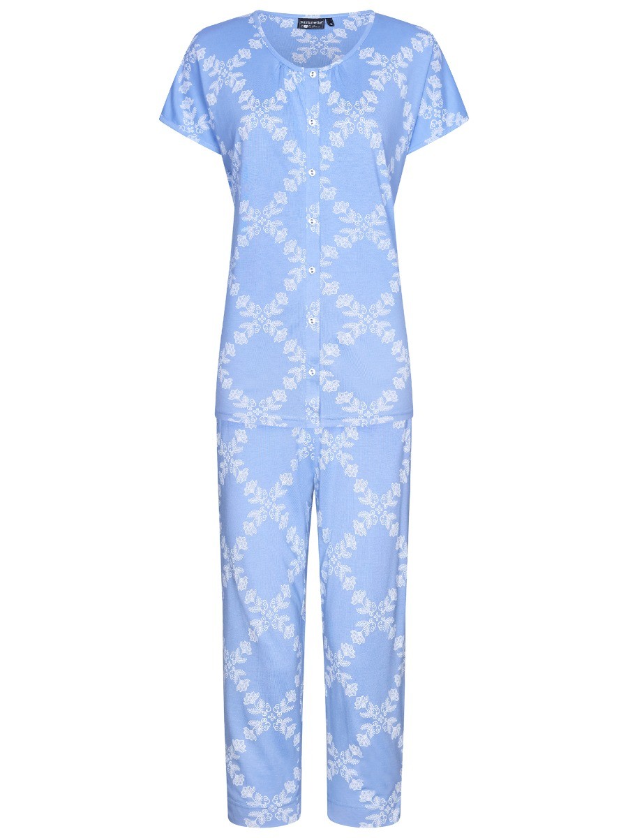 Dames Luxe Pyjama Capri Pants Blauw