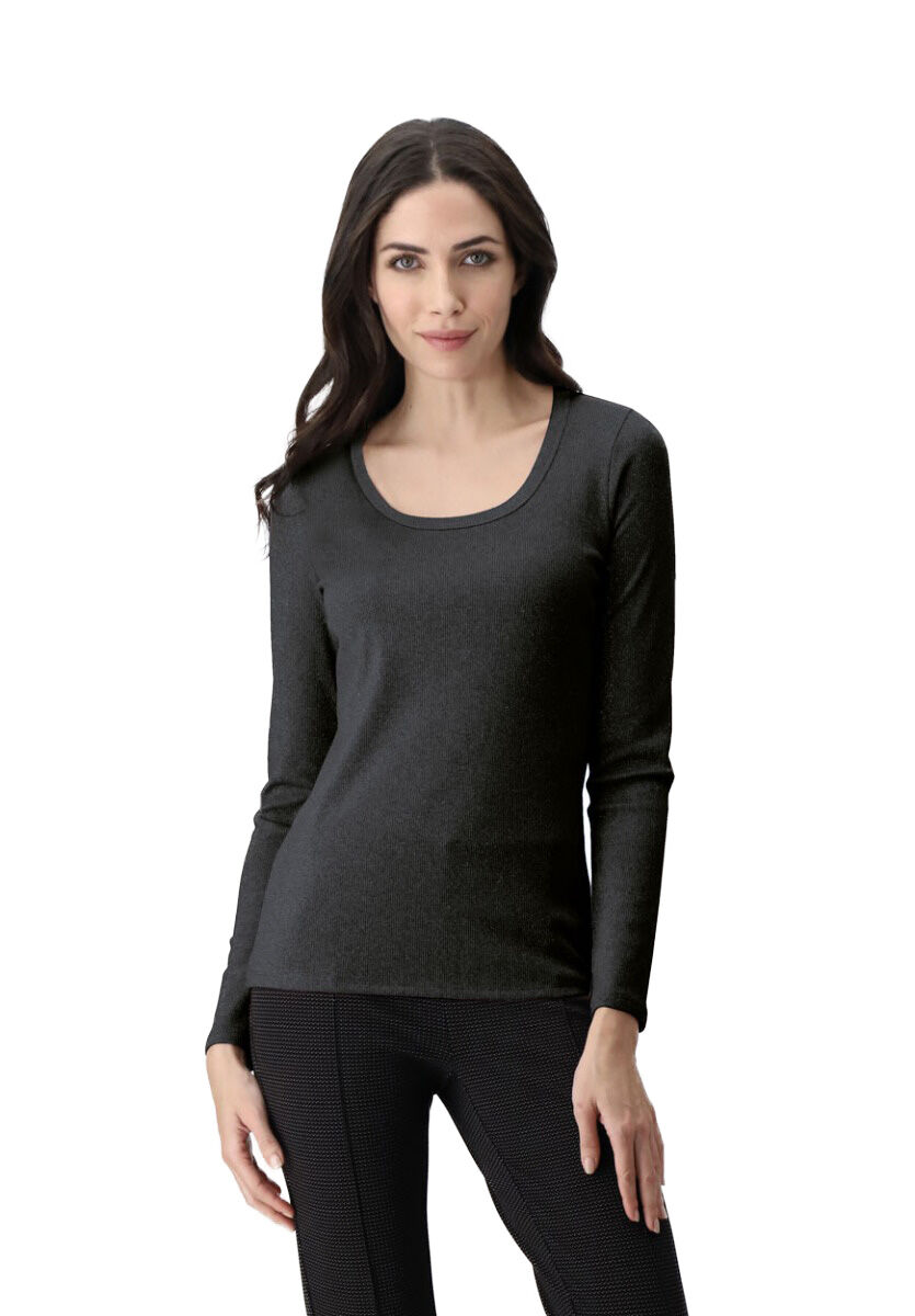 Dames Pull-on Tops Aster Long Sleeve Shirt Zwart