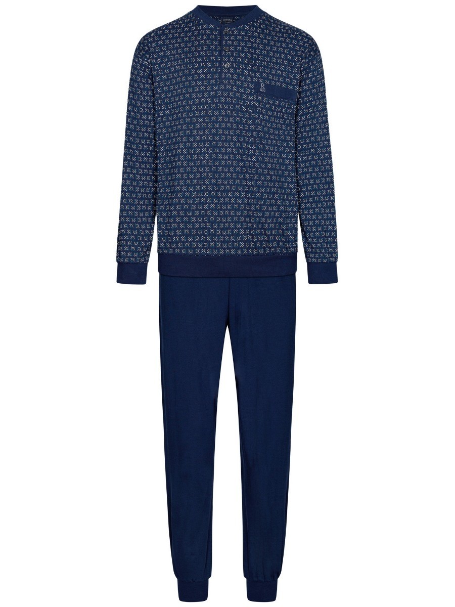 Heren Pyjama Donkerblauw