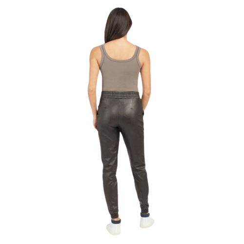 Dames Like-Leather Joggingbroek Zwart