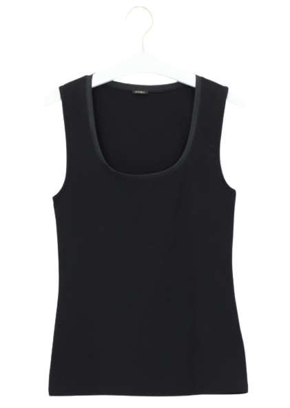 Dames Perfect Line Cotton Tank Top Black