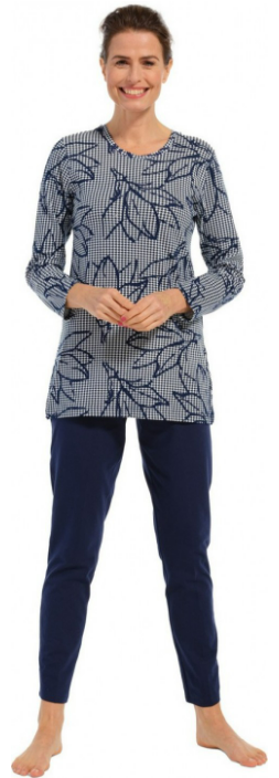 Dames Pyjama Met Legging Dark Blue