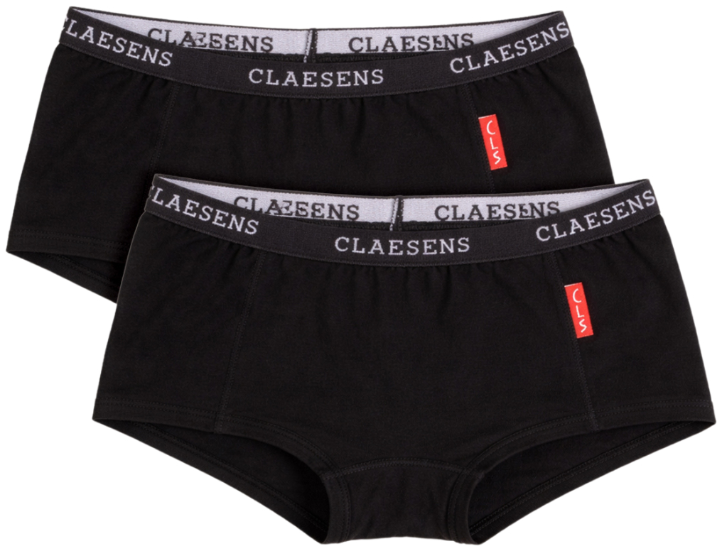 Claesens Meisjes Hipster 2-pack Zwart