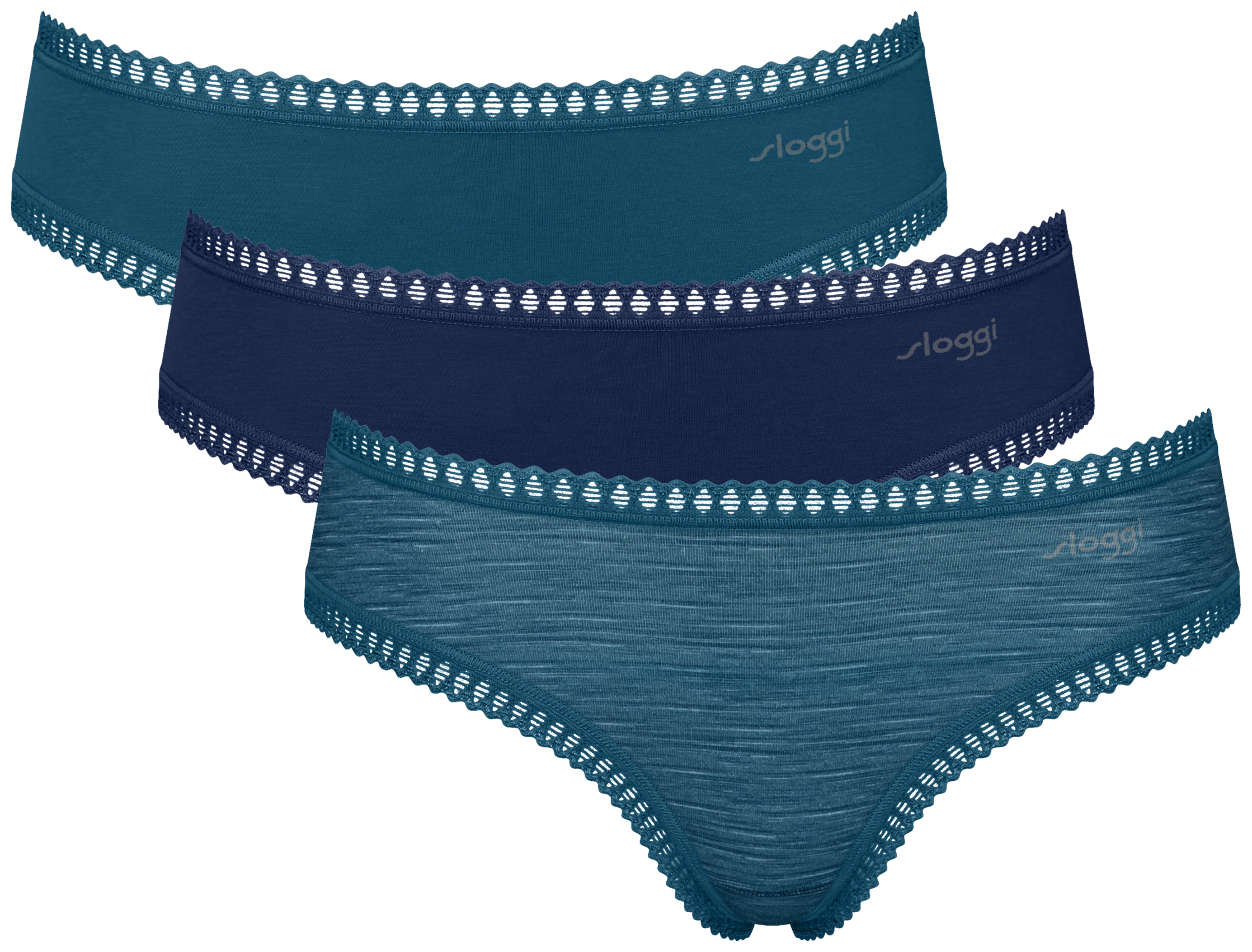 Go Crush Dames Hipster Turquoise 3-Pack