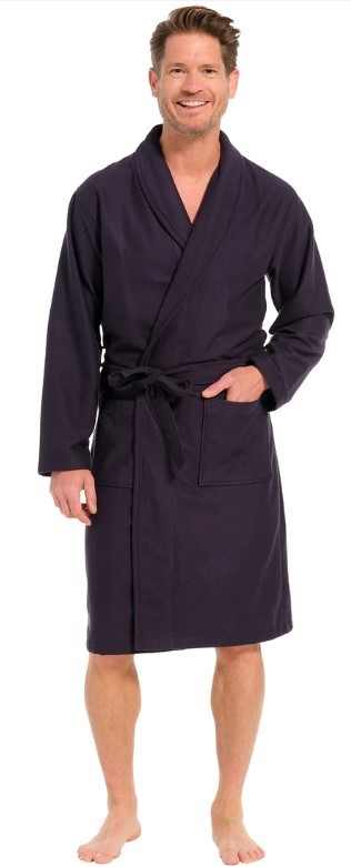 Heren Morninggown 115 cm Donkerblauw