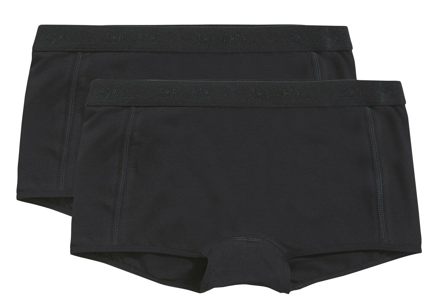 Meisjes Organic Cotton Stretch 2-Pack Short Zwart