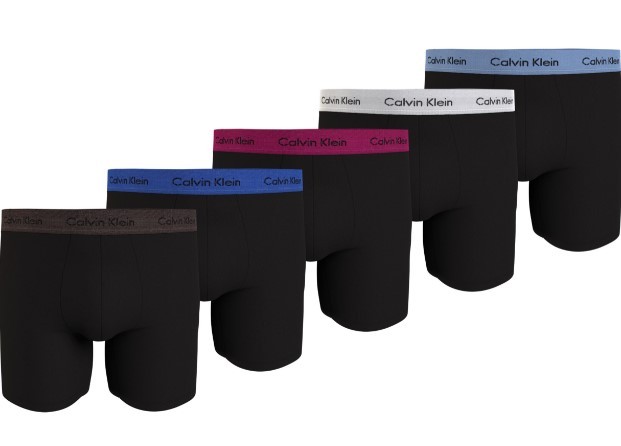 Cotton Stretch Heren Boxer Brief 5-Pack Black