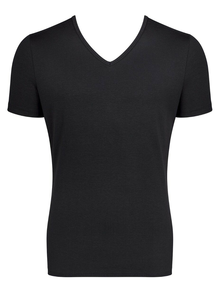 Heren GO V-Neck Slim Fit Shirt Zwart