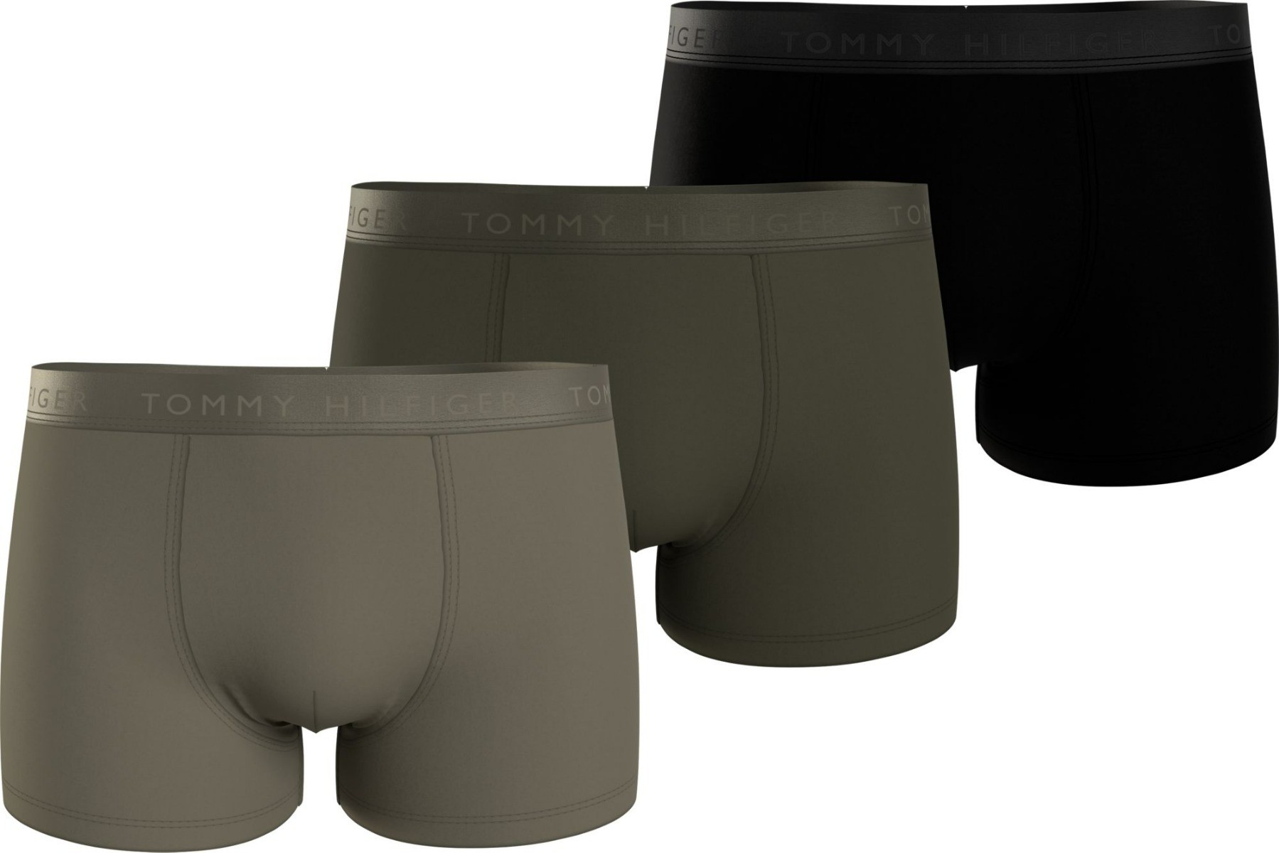 Tommy Hilfiger Heren 3 Pack Trunk Groen Zwart 0UP voordelig online