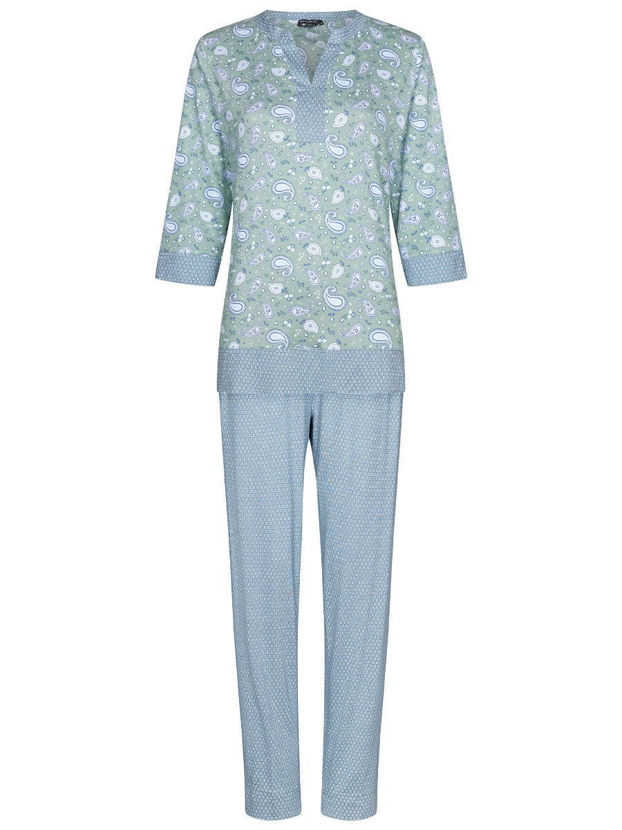 Dames Luxe Pyjama 95cm Pants Licht Groen