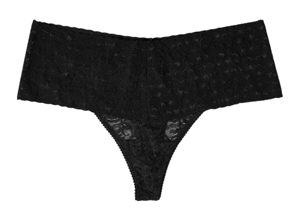 Dames High Waist Thong Liquorice Therapy