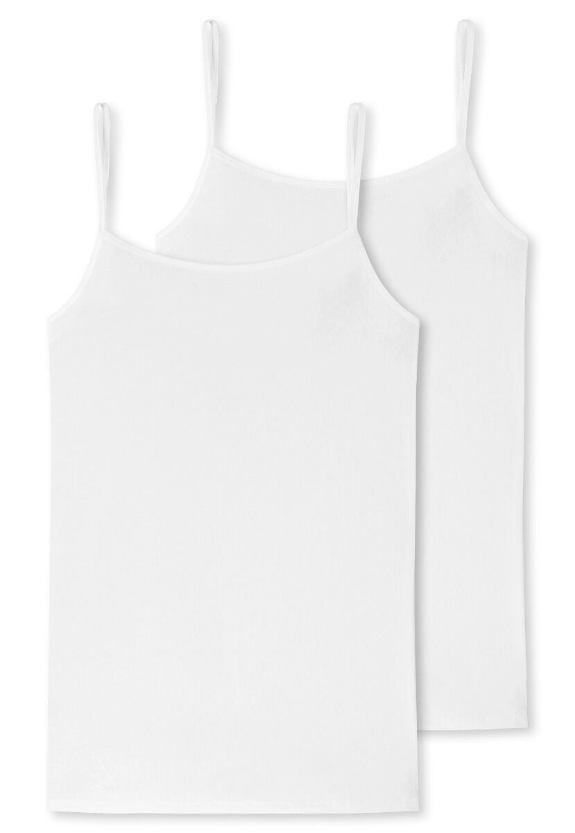 95/5 Dames Spaghetti Top 2-Pack White