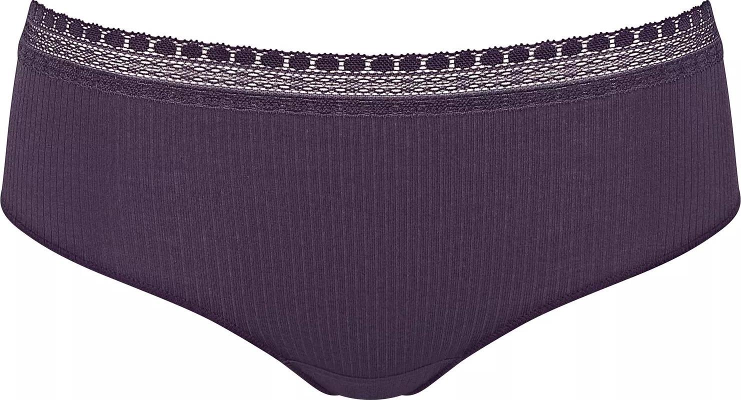 Go Ribbed Dames Hipster 2-Pack Blueberry