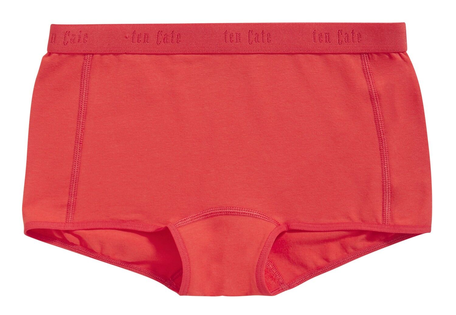 Meisjes Basics Organic Cotton Stretch 2-Pack Short Rood