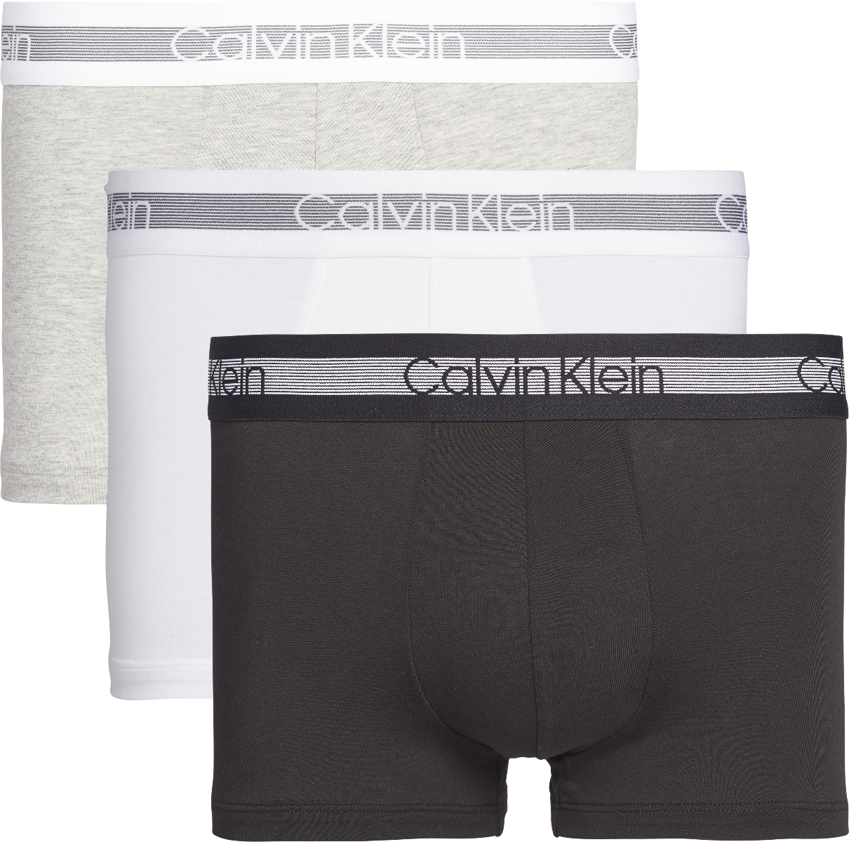 Cooling Heren Trunk Boxers 3-Pack Black/ White/ Grey Heather