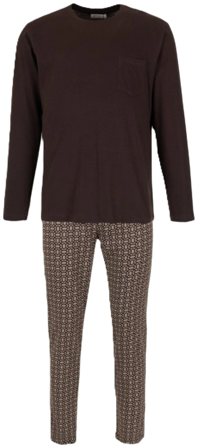 Pastunette Heren Pyjama Bruin