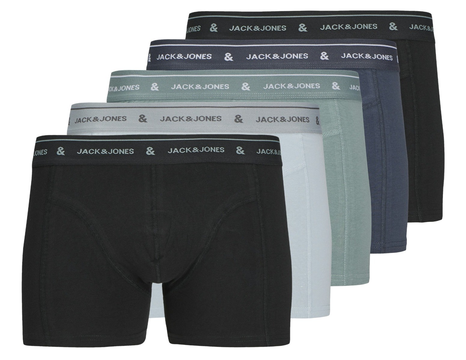 Heren Jacwyatt Boxershorts 5-Pack Stormy Sea