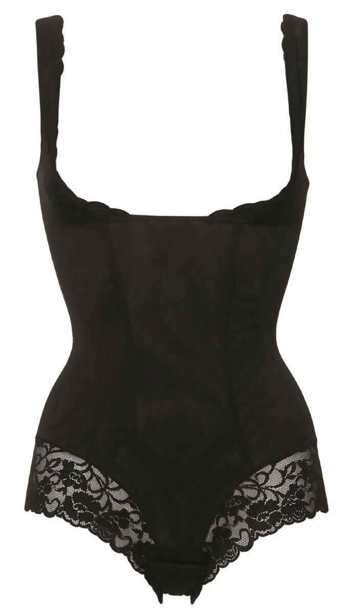 Dames Super Control Body Zwart