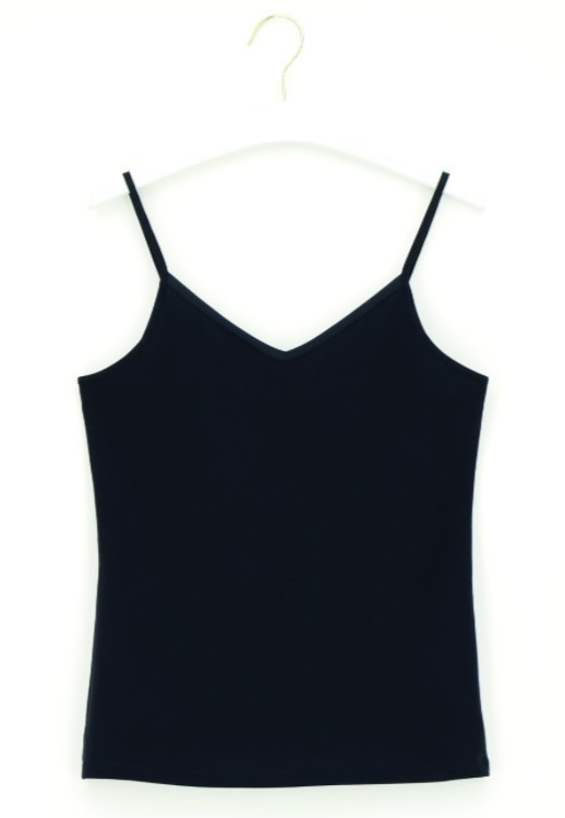 Dames Perfect Line Cotton Top Black