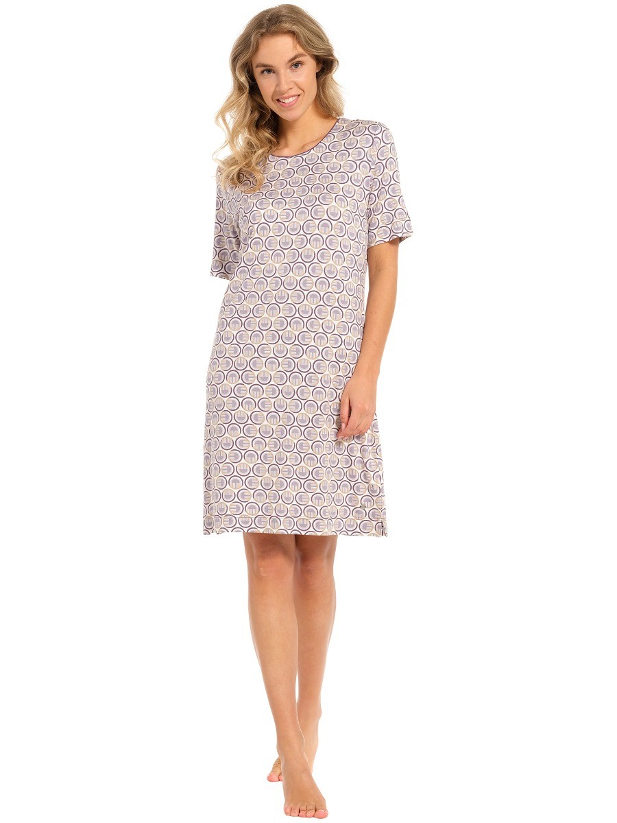 Dames Luxe Nightdress 95 cm Donker Paars