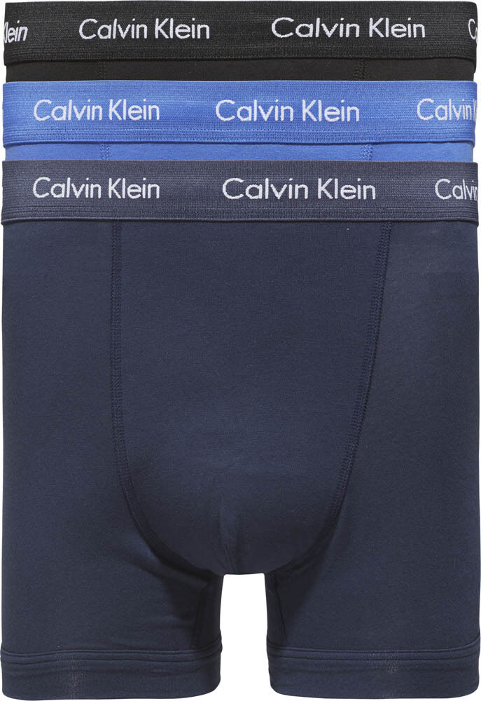 Cotton Stretch Heren Trunk 3-Pack Blauw / Zwart