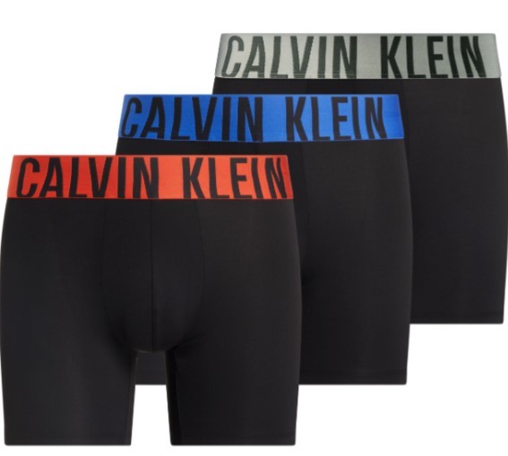 Heren Intense Power Cotton Boxer Brief 3 Pack Zwart