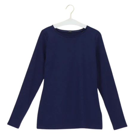 Dames T-Shirt Long Sleeve Blue