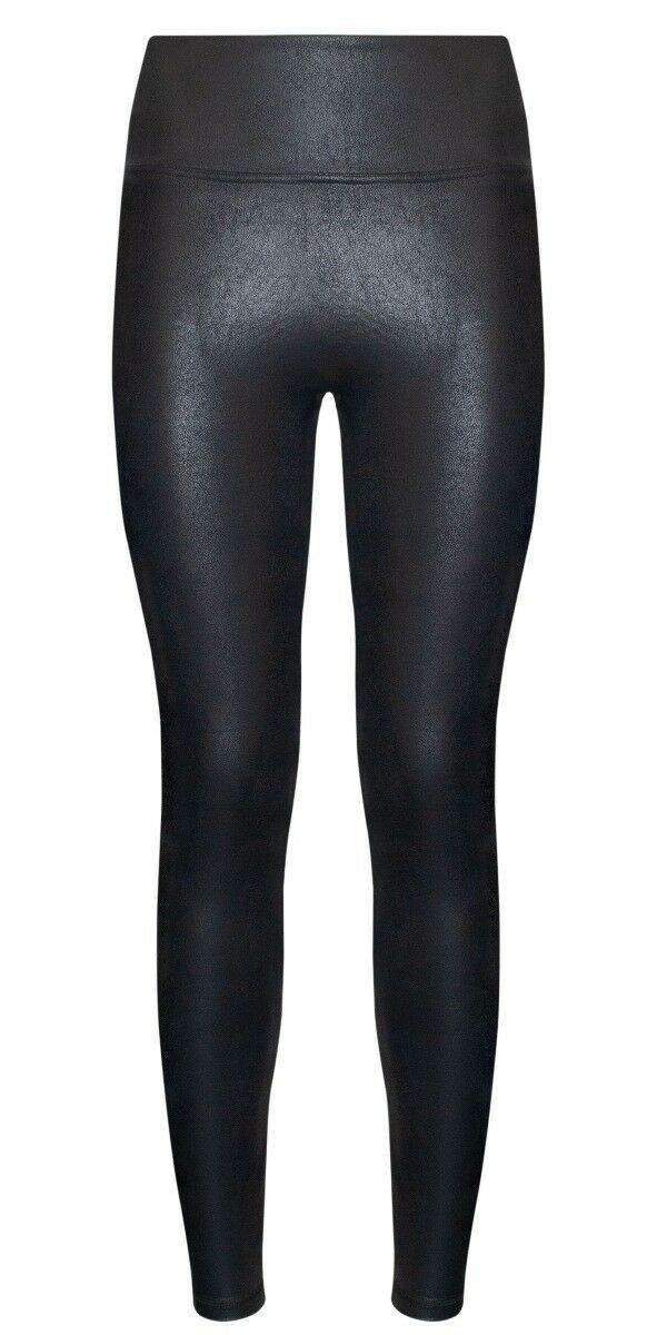 Dames Leather Look Legging Zwart