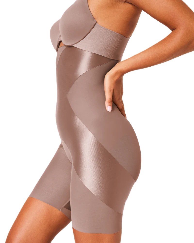 Spanx Dames SPANXshape SatinX High Waist Midthigh Short Cafe au Lait