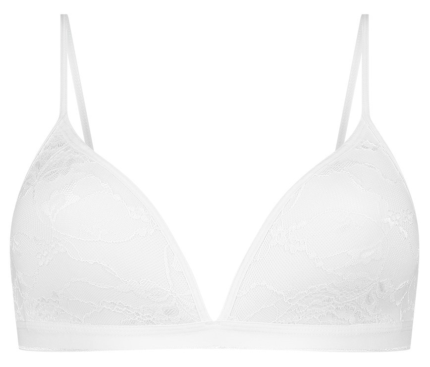 Basics Dames Voorgevormde Bh Met Kant Wit