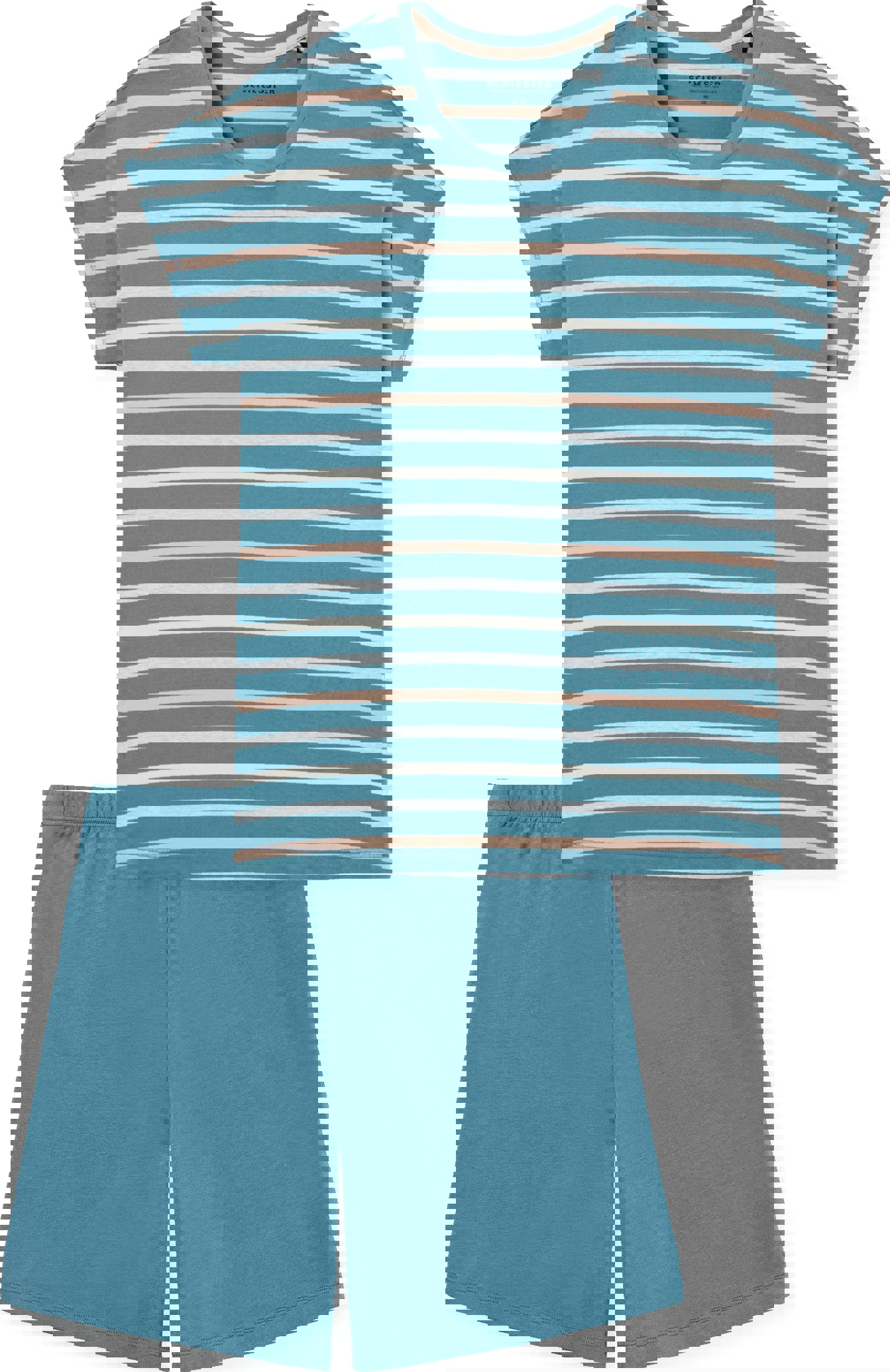 Casual Essentials Dames Shortama Bluegrey