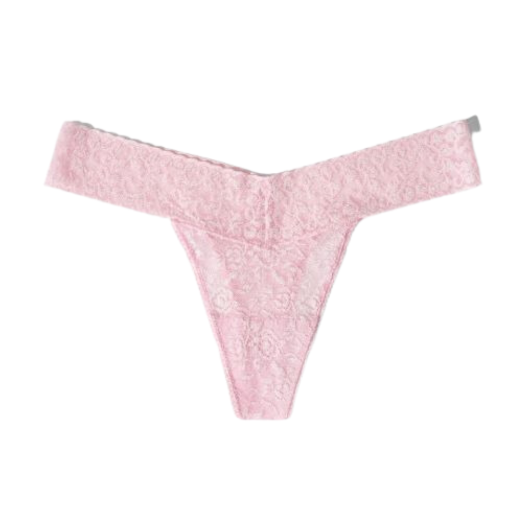 Dames Lace Thong Candy Pink