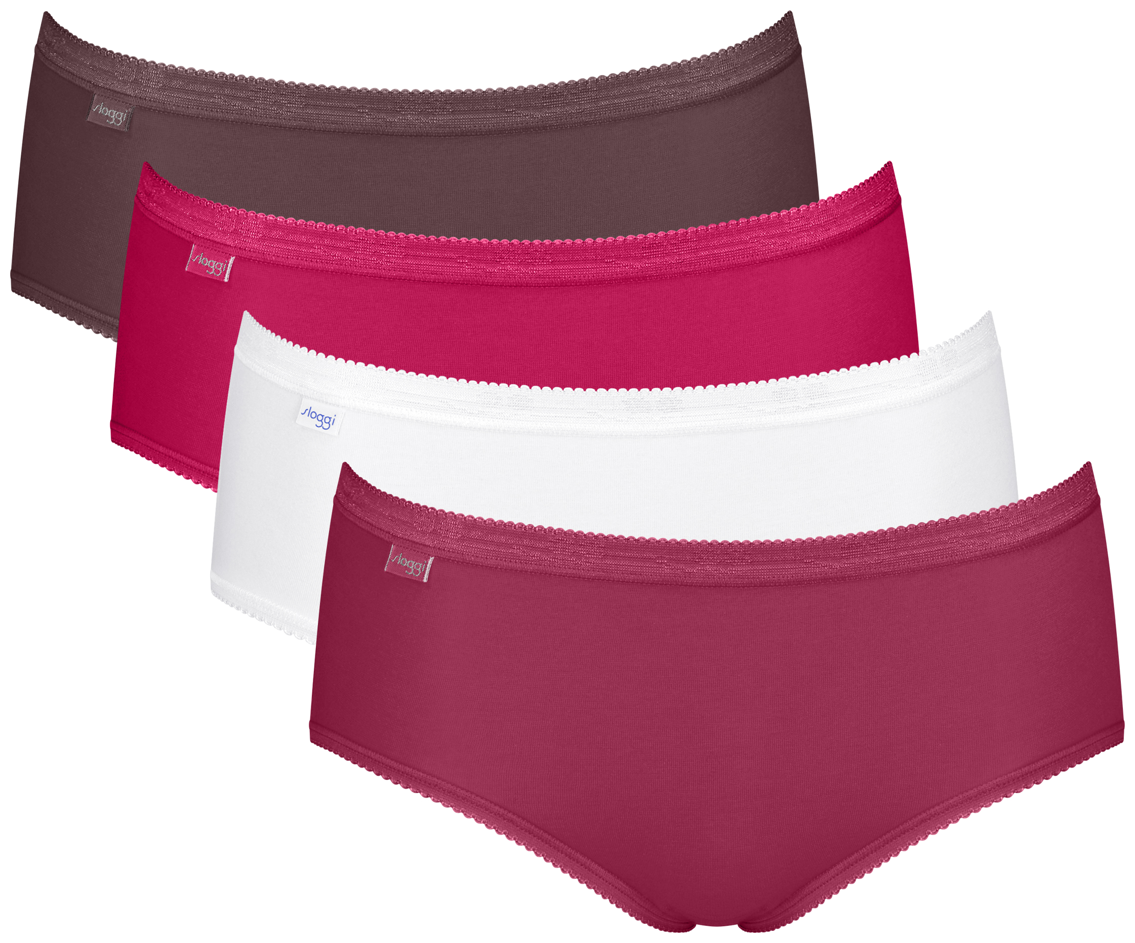 Basic+ Dames Midi Brown Combination 4-Pack