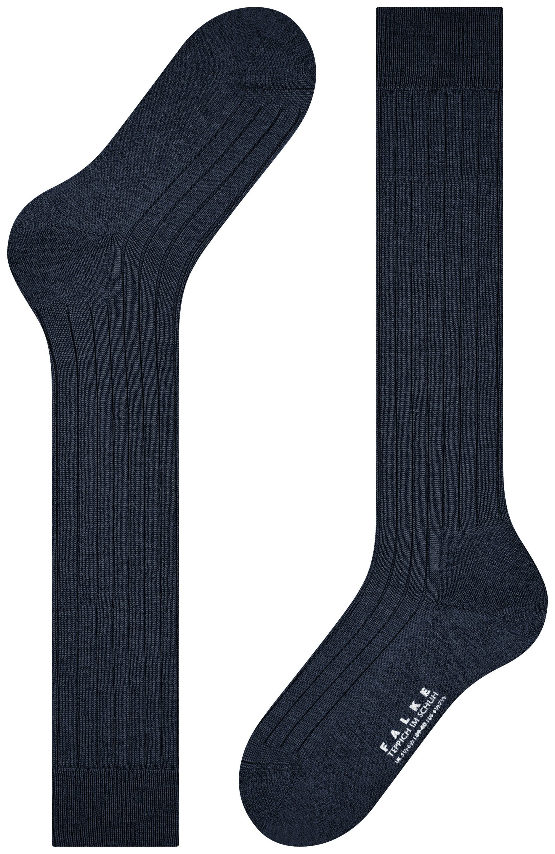 FALKE Heren Teppich im Schuh Kniekousen Blauw