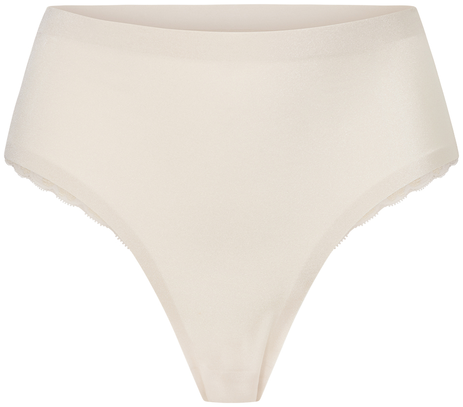 Secrets Lace Dames High Waist Brazilian Shiny Almond
