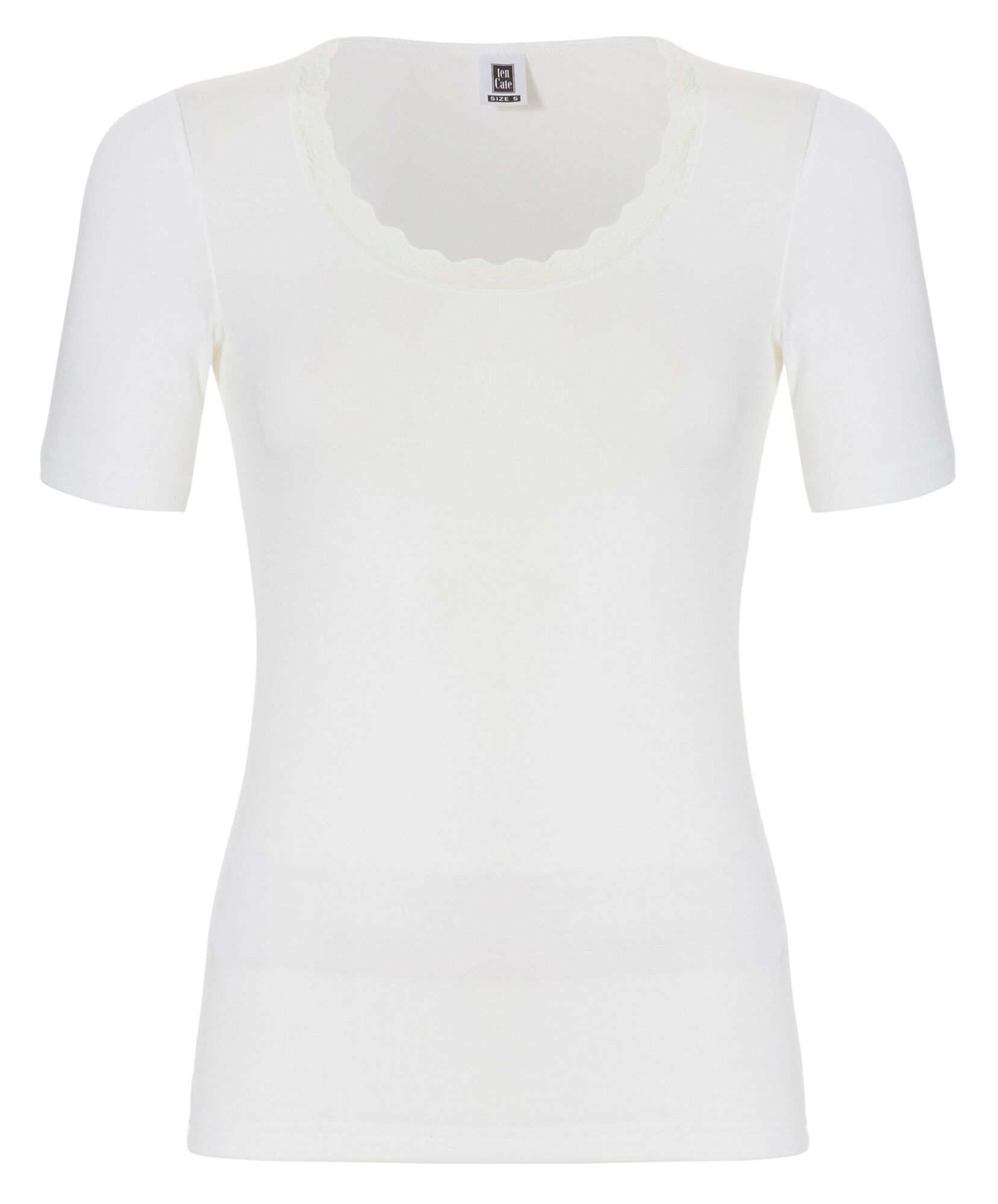 Ten Cate Thermo Viloft Dames Lace T-shirt Snow White