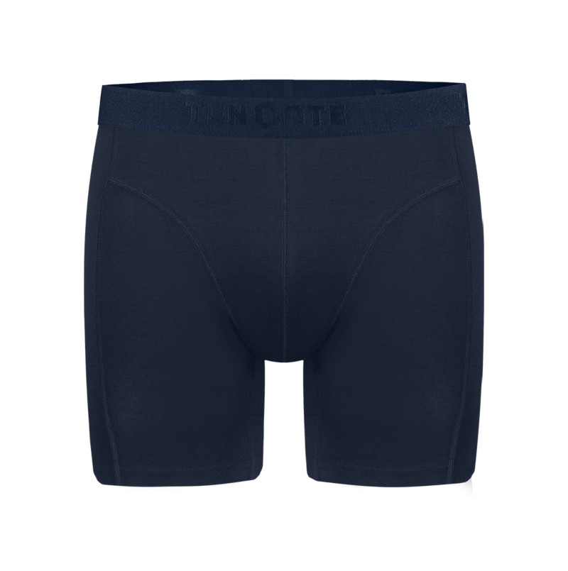 Basics Bamboo Viscose Heren Long Shorts 4-Pack Navy