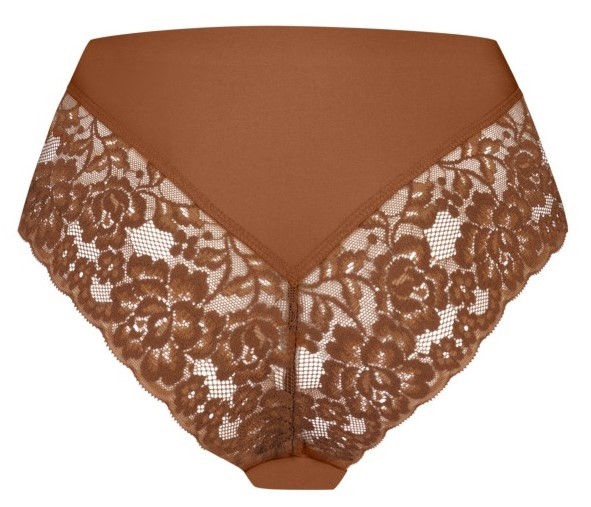 Secrets Dames High Waist Brazilian Met Kant Pecan