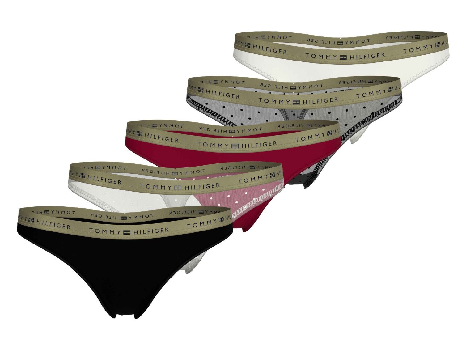 Dames Gift Underwear String 5-Pack Zwart