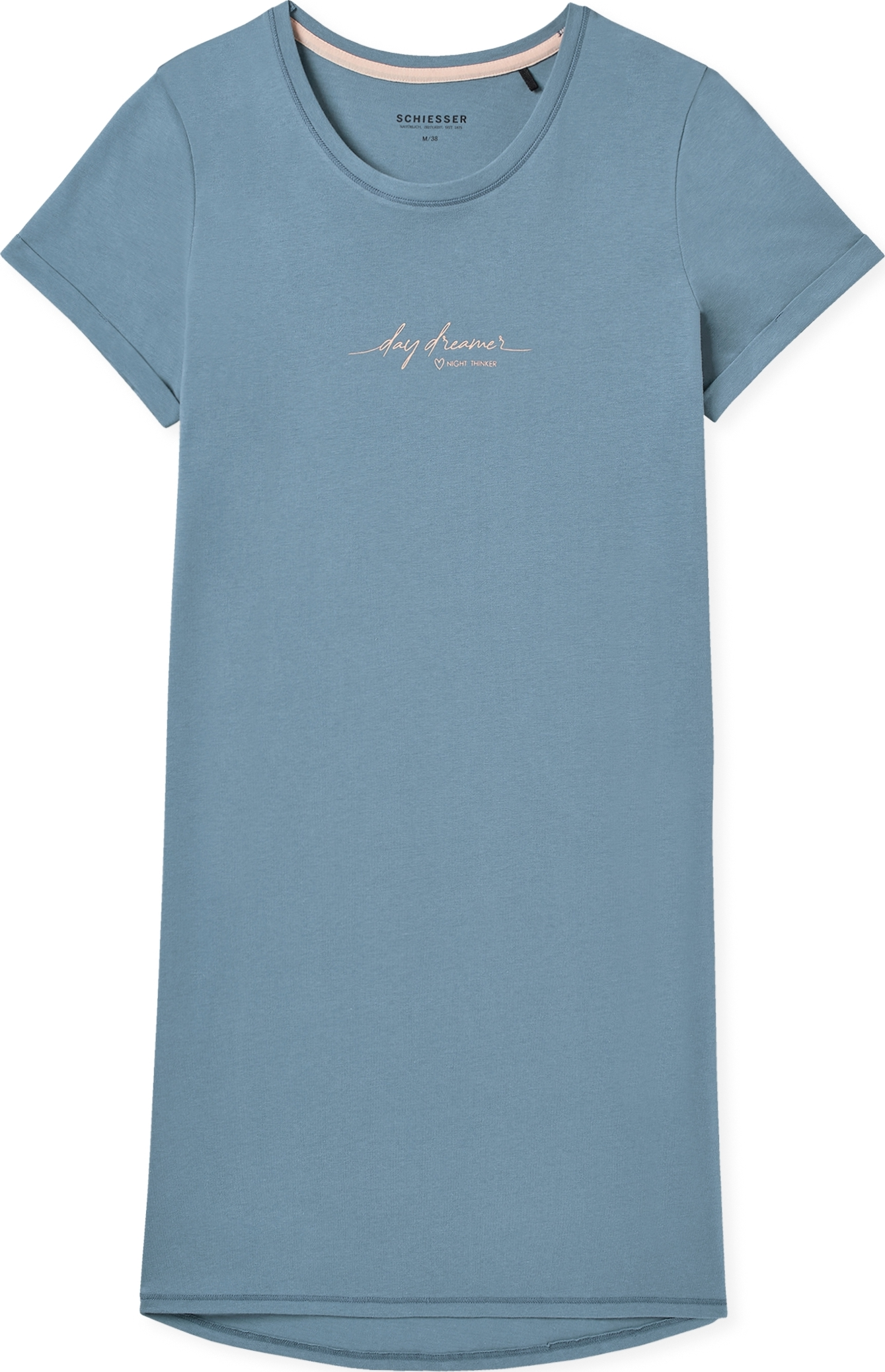 Dames Nachthemd 1/2 Arm, 95 cm Bluegrey
