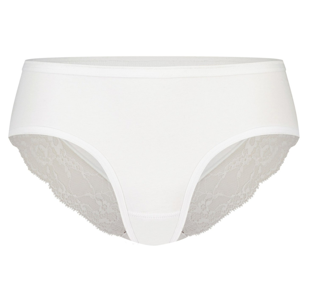 Ten Cate Basics Organic Cotton Stretch Dames Hipster Met Kant Wit