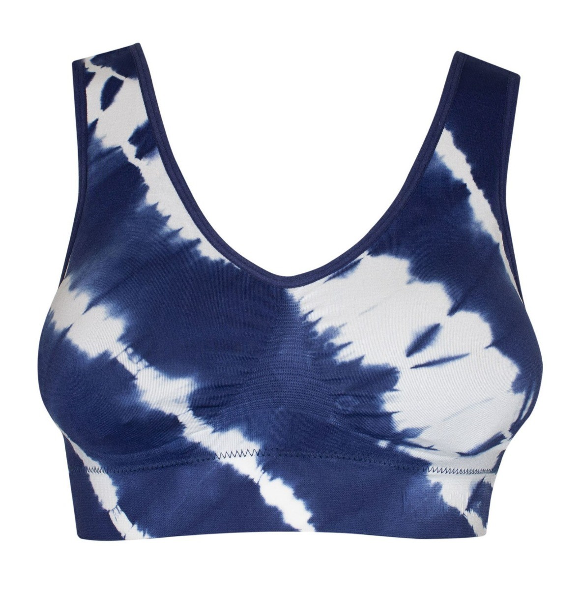 Dames Comfort Bra Tie-Dye Blue