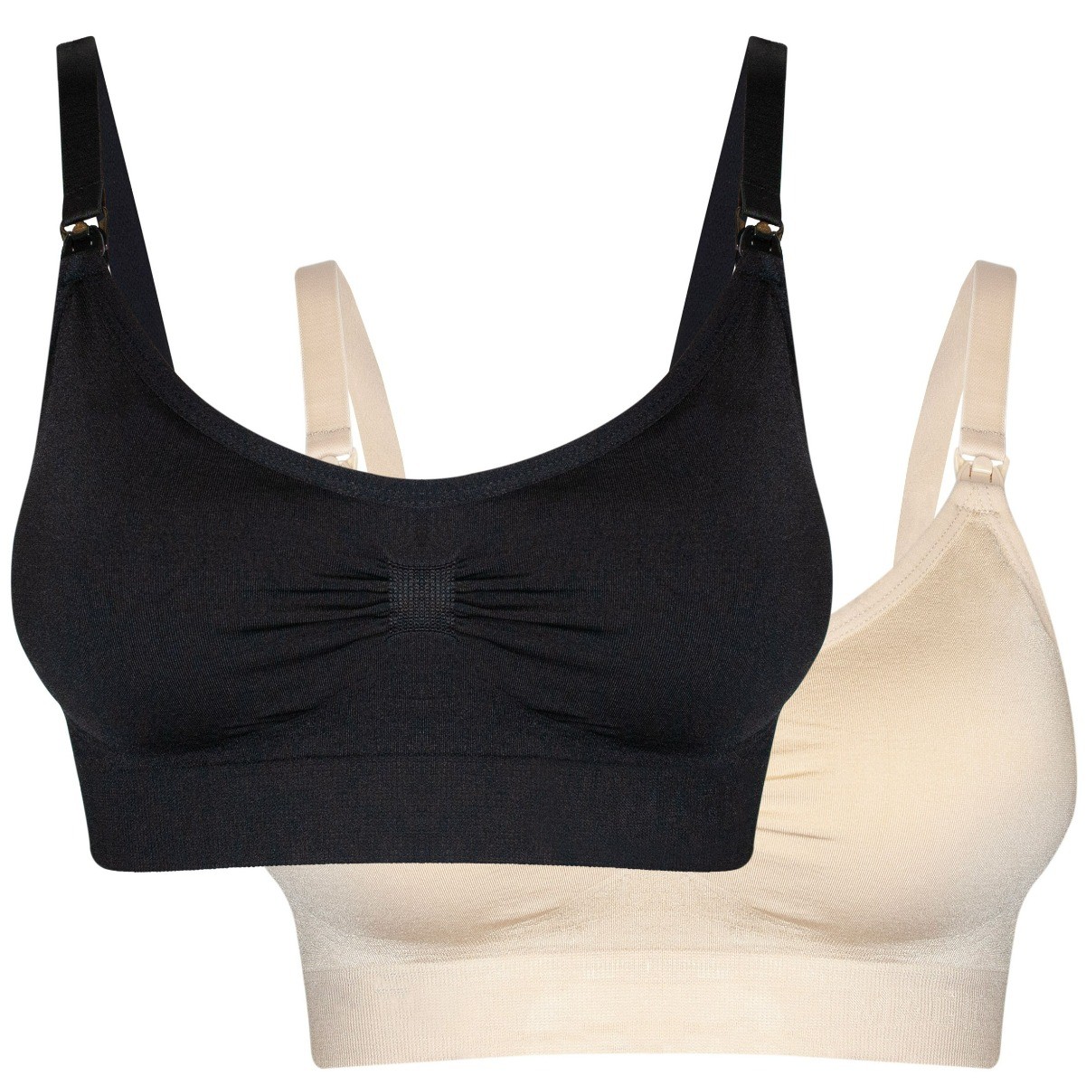 Dames Voedings Bh 2-Pack Zwart/Latte