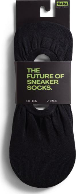 Unisex 2-Pack Cotton Sneakersok Black